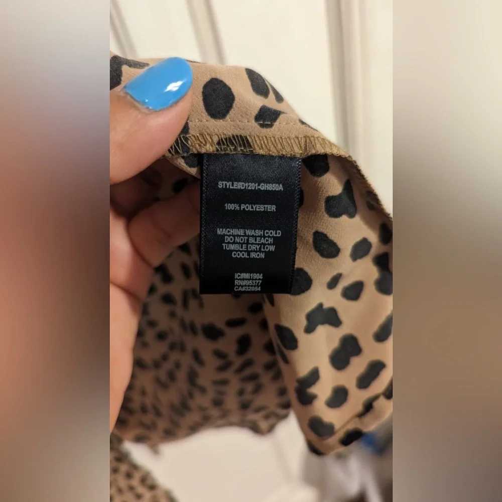 Anthropologie Sanctuary wrap it up spaghetti strap cheetah print dress - Picture 11 of 11